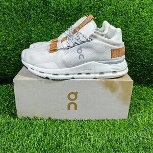On Running Cloudnova White Pearl Brown Sneakers